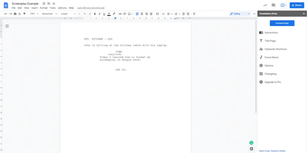 How to Format a Screenplay in Google Docs MediaEquipt (2022)